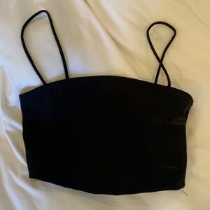 Black Zara tank crop top